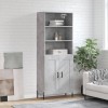VidaXL Dulap &icirc;nalt, gri beton, 69,5x34x180, lemn compozit 3189969