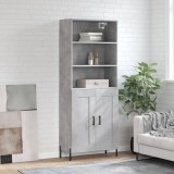 vidaXL Dulap &icirc;nalt, gri beton, 69,5x34x180, lemn compozit