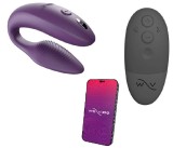 Vibrator Cuplu Sync 2, Silicon, Telecomanda Wireless, Bluetooth, Free App, USB, IPX 7, Mov, We-Vibe