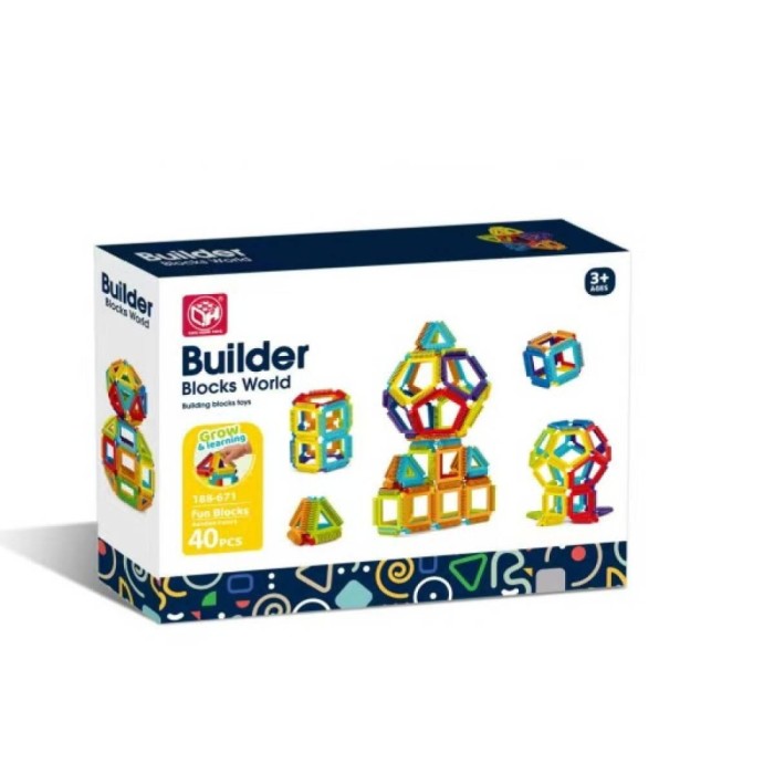 Joc de constructie STEAM - Forme magice (40 piese)