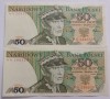Polonia , 50 Zlotych 1988 serii consecutive