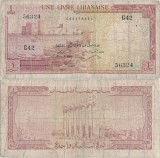 1955 ( 1 I ) , 1 livre ( P-55a.2 ) - Liban