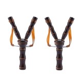 Cumpara ieftin Set 2 Prastii Lemn Handmade 19cm, Maro, Tir Sportiv, Colectie, Mecanica, Durabila