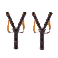 Set doua Praștii din Lemn, Handmade, 19 cm, Maro