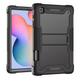 [Pachet 360&Atilde;&sbquo;&Acirc;&deg;] Husa + folie sticla Samsung Galaxy Tab S6 Lite 10.4 P610P615 Techsuit Rugged TabShell, negru