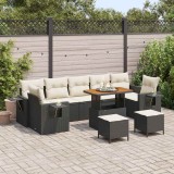 Cumpara ieftin Set de canapele pentru grădină 10 pcs Negru poliratan