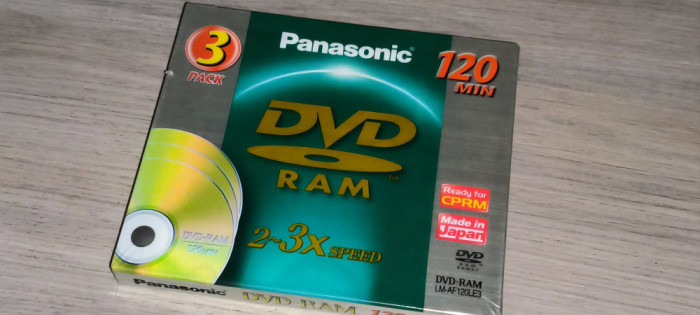 3 bucati blank - DVD &ndash; RAM PANASONIC - 4.7 gb &ndash; 120 min - sigilate -