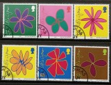 Isle of Man 2002 - Desene cu flori, serie stampilata