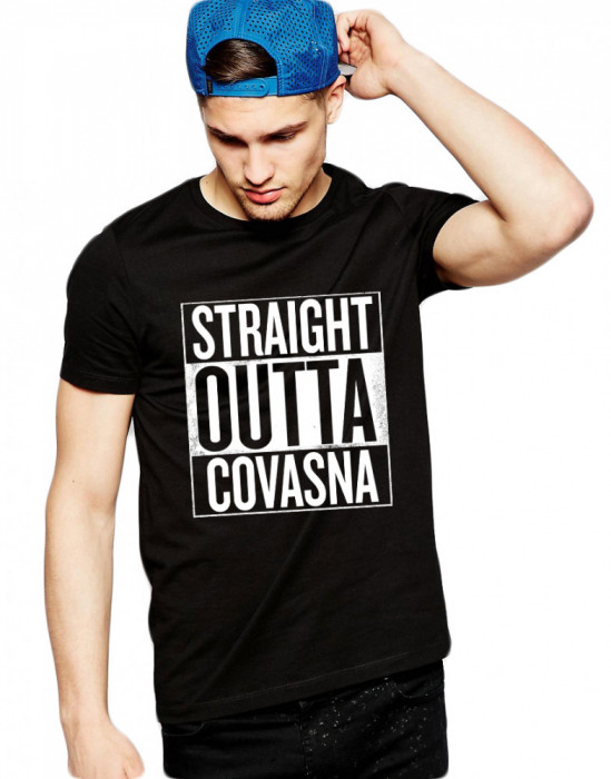 Tricou negru barbati - Straight Outta Covasna - L