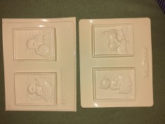 DECORATIUNI- JUCARII - Matrite din plastic pentru turnat ipsos - lot 6 bucati foto