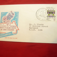 Plic FDC Economii pt. Soc. Constructii Locuinte 1968 Australia