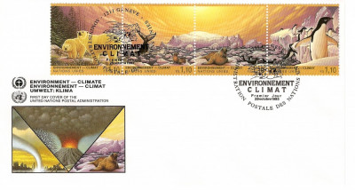 CLIMA PE PLANETA PAMANT ELVETIA FDC 1993 foto