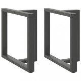 vidaXL Picioare Masa Forma T, 2 buc, Antracit, 80x35x73cm, Otel, Accesorii Mobila, Birou, Ajustabile