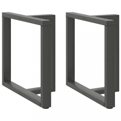 vidaXL Picioare de masă &amp;icirc;n formă de T, 2 buc., antracit, 80x35x(72-73) cm, oțel 4013062 foto