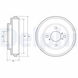 DELPHI BF625 Tambur frana