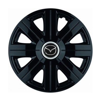 Set 4 Capace Roti, potrivite jantelor de R14, pentru Mazda, model Cosmos Negru foto
