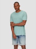Cumpara ieftin Tricou barbati din bumbac cu decolteu la baza gatului, Verde deschis, XS