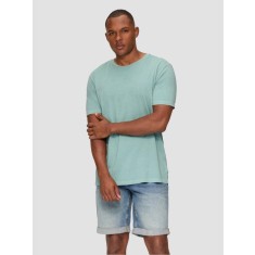 Tricou barbati din bumbac cu decolteu la baza gatului, Verde deschis, XS