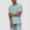 Tricou barbati din bumbac cu decolteu la baza gatului, Verde deschis, XS