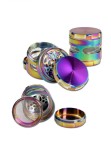 Grinder metalic 4 Parti, Cu View, Multicolor, O62mm