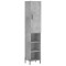 Dulap inalt, gri beton, 34,5x34x180 cm, lemn prelucrat