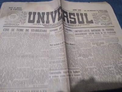 ZIARUL UNIVERSUL 13 AUGUST 1947 foto