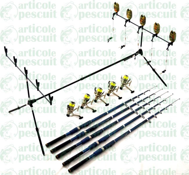 Kit Complet 3.6m Pescuit Rod Pod ,Avertizori,Swingeri,Lansete,Mulinete,Guta  | Okazii.ro