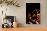 Tablou Canvas, "Planeta &icirc;n flăcări cosmice mistice", Planeta, Flăcări, Infinit, &Icirc;ntuneric, Univers, Mister, Energie, Cosmos, 26 x 39 cm, CMCLASS