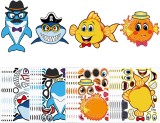 Set de 24 foi cu autocolante pentru copii Zerhok, multicolor, PVC, 21 X 14,5 cm