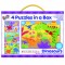 Set 4 puzzle-uri Dinozauri - 24 piese