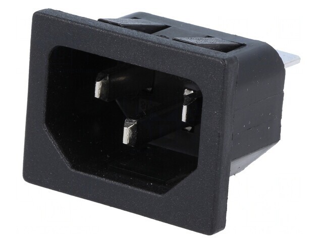 Conector de Alimentare AC Soclu Tată 10A 250V IEC 60320 MS-1