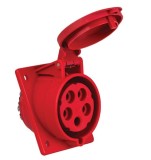 Priza trifazica 5 poli 32A 3P+N+E 6h incastrata oblica ST CEE 380V IP44, METE