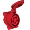Priza trifazica 5 poli 32A 3P+N+E 6h incastrata oblica ST CEE 380V IP44