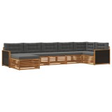 vidaXL Set de canapele de exterior cu pernă 7 pcs Natural și Antracit 3383615