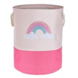 Cos de rufe cilindric curcubeu roz fucsia pentru copii, CMCLASS