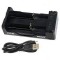 Incarcator litiu 2x18650 universal USB FC2
