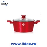 Cratita din aluminiu cu ceramica marmorata Grunberg GR8328, capacitate 6 l