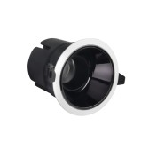 Spot LED MiBoxer FUT075, 9W, Dual White CCT, 700LM, anti-glare, control 2.4GHz, incastrabil tavan, orientabil, AC100-240V, alb