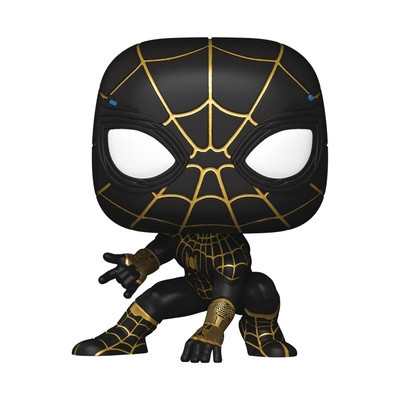 Pop Spider-Man No Way Home Spider-Man Black and Gold Vinyl Figure foto