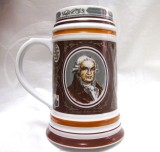 HALBA PORTELAN FREIBERGER GDR DECOR OAMENI DE STINTA METALURGIST CHIMIST SI GEOLOG 16 CM