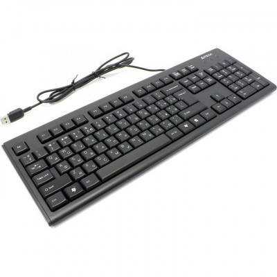 Tastatura A4TECH USB, Comfort Round (taste rotunjite), negru foto