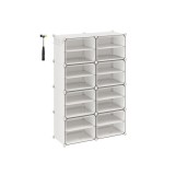 Cumpara ieftin Raft pentru pantofi Songmics Alb 82x32x122 cm