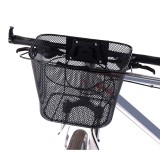 Cos metalic pentru bicicleta cu maner, demontabil, conceput pentru a fi montat in partea din fata, culoare Neagra FAVLine Selection, Oem