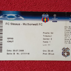 Bilet meci fotbal STEAUA BUCURESTI - MOTHERWELL (Champions League 30.07.2009)