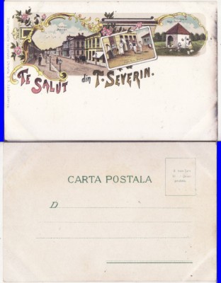 Turnu Severin ( Mehedinti ) - litografie - rara foto