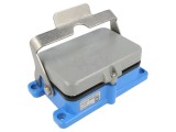 Carcasă HARTING HDC 48B pentru conectori Han&reg; Ex, rezistentă la temperaturi -40...125&deg;C, cu clichet, montare pe panou, ATEX