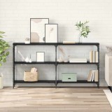 vidaXL Masă de consolă Stejar negru 156 x 28 x 80,5 cm Lemn compozit 882786