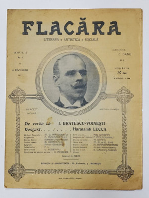 FLACARA LITERARA , ARTISTICA , SOCIALA , REVISTA , ANUL I , NR. 9 , 17 DECEMBRIE , 1911 foto