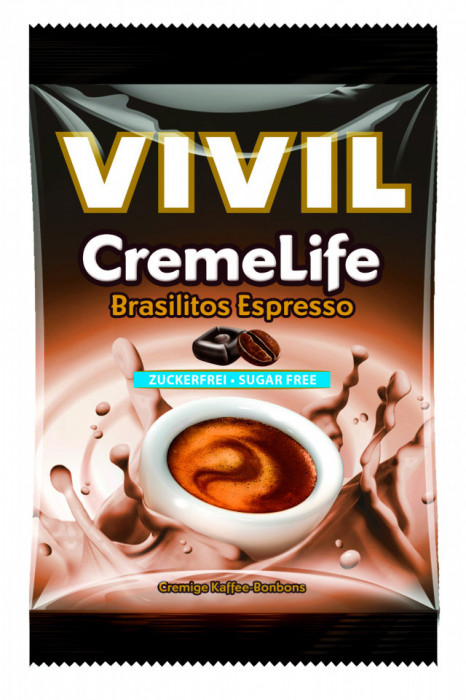 Bomboane cremoase VIVIL Cr&egrave;me Life Classic Brasilitos Espresso fara zahar - 110
