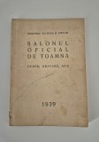 Carte veche Salonul Oficial de Toamna 1939 Desen Gravura Afis